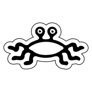 Flying Spaghetti Monster Sticker (Black)